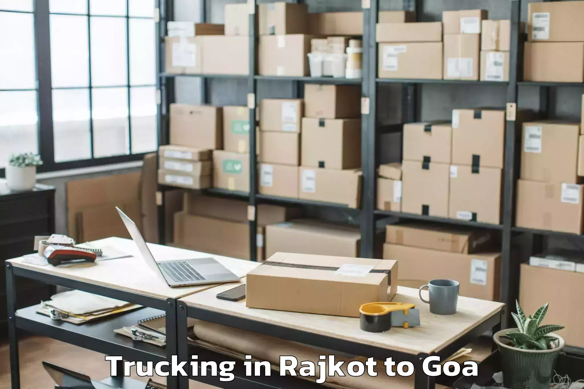 Top Rajkot to Vagator Trucking Available